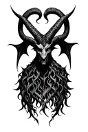 baphomet demon tattoo design idea