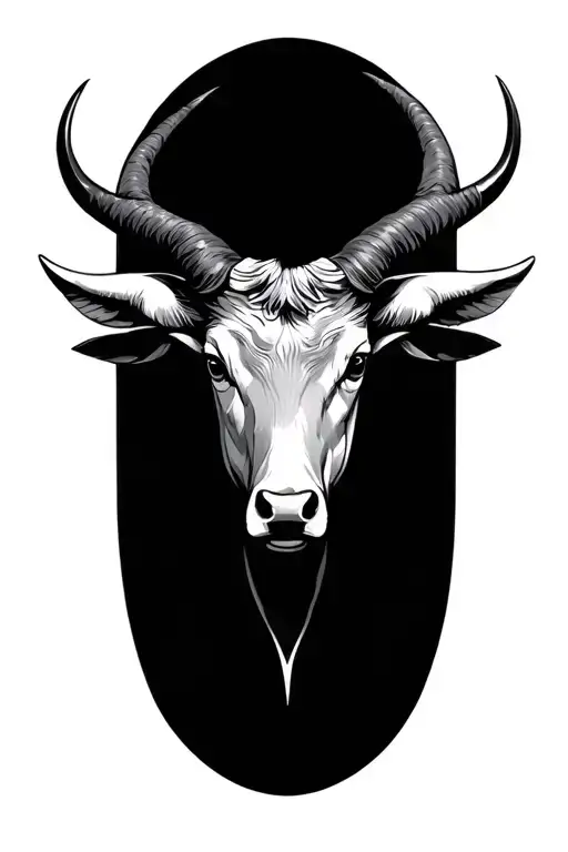 Taurus zodiac symbol tattoo design idea