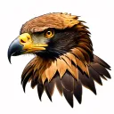 golden eagle tattoo design idea