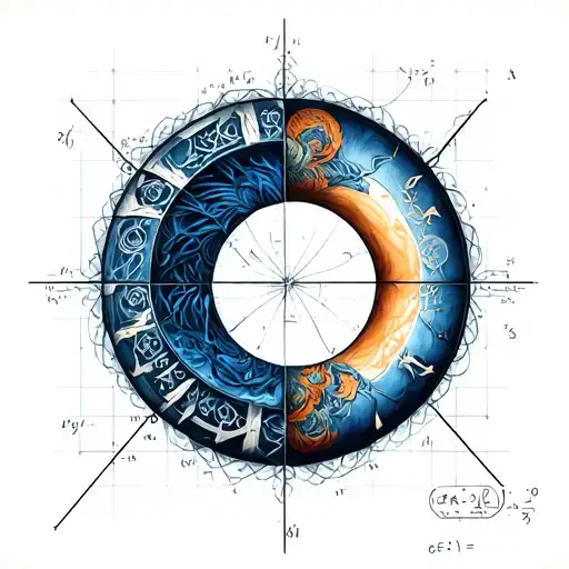 math formulas forming the shape tattoo design idea