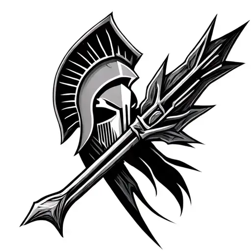 Spartan Arrow tattoo design idea