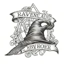 ravenclaw and sorting hat and i solemnly swear that I am up to no good  tattoo design idea