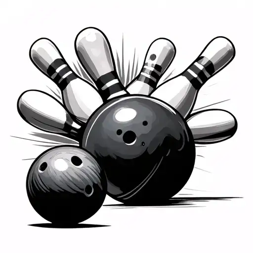 Bowling tattoo design idea