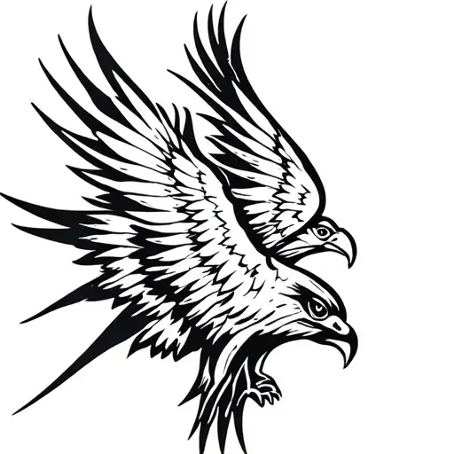 eagle soaring tattoo design idea