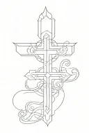 Orthodox Cross tattoo design idea
