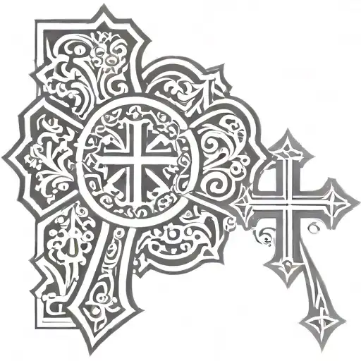 Orthodox Cross tattoo design idea