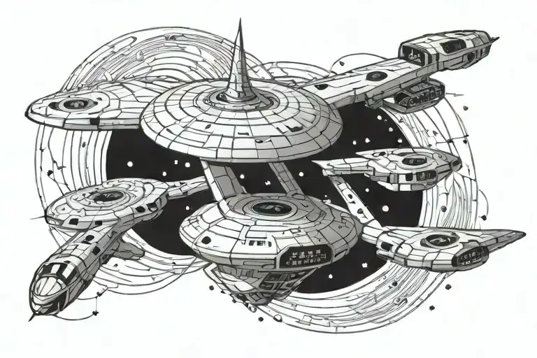 star trek enterprise ship tattoo design idea