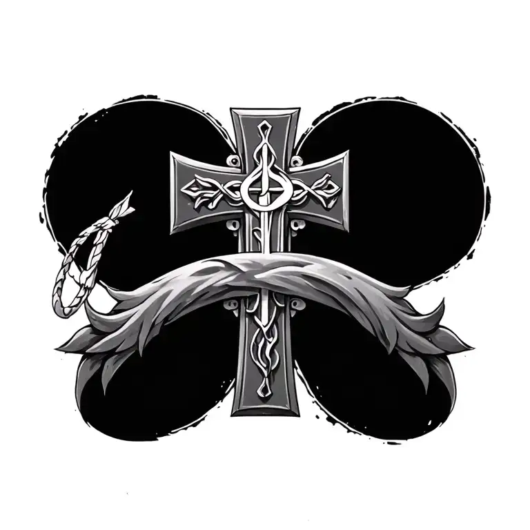 Christianity crosses and other symbols  tattoo design idea