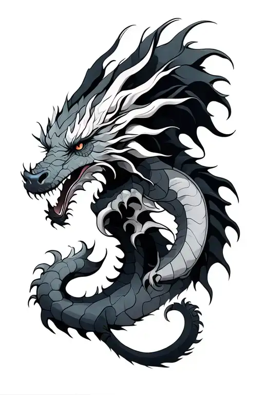 The two-headed dragon  tattoo design idea