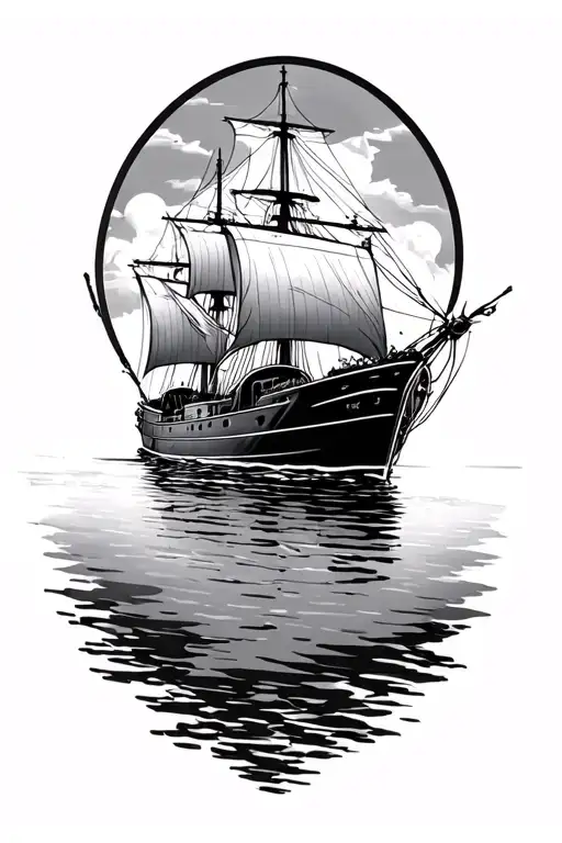 Kogge, Hamburg, Windrode, Rügen tattoo design idea