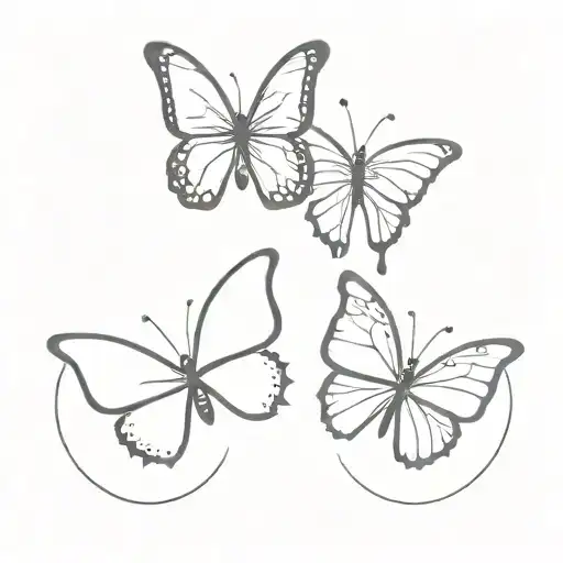 butterfly and semicolon butterfly tattoo design idea