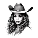 cowboy carter beyonce tattoo design idea