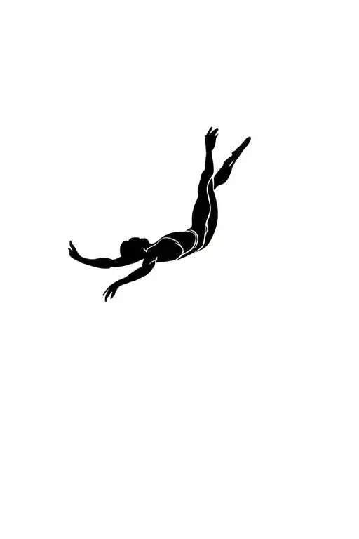 shadow swimmer jumping from an SH tattoo design idea