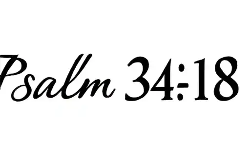 "Psalm 34:18" tattoo design idea