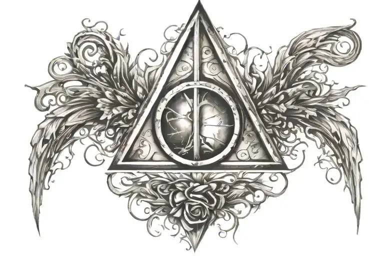 harry potter deathly hallows tattoo design idea