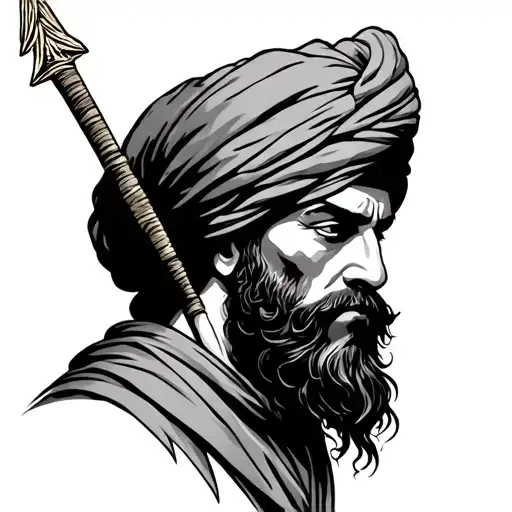 sikh khalsa warrior tattoo design idea