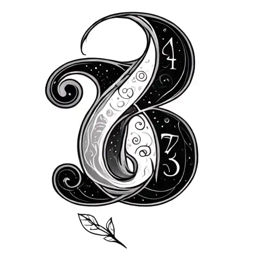 Numerology tattoo design idea