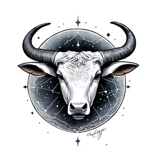 taurus constellation tattoo design idea