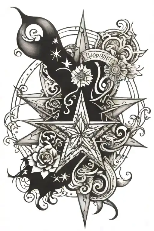 tomorrow is the morning star in cursive  tattoo design idea