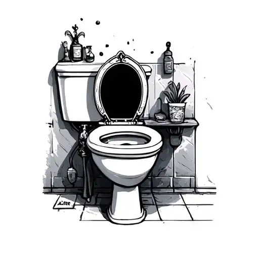 skibidi toilet tattoo design idea