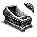 gothic coffin tattoo design idea