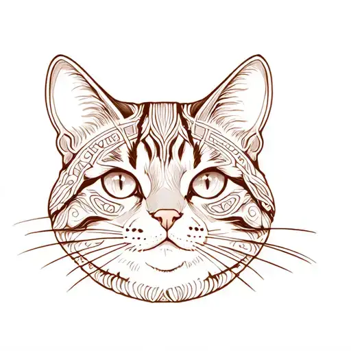 meow inscription tattoo design idea