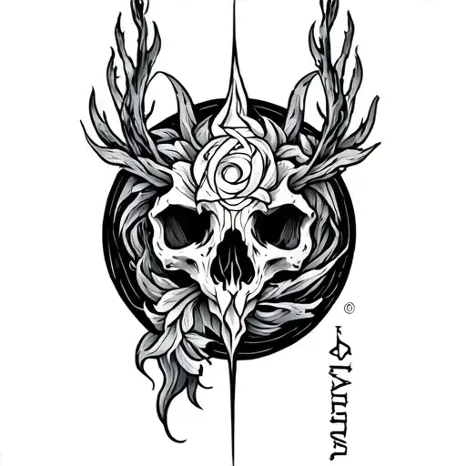 EV for ever in runes tattoo tattoo design idea