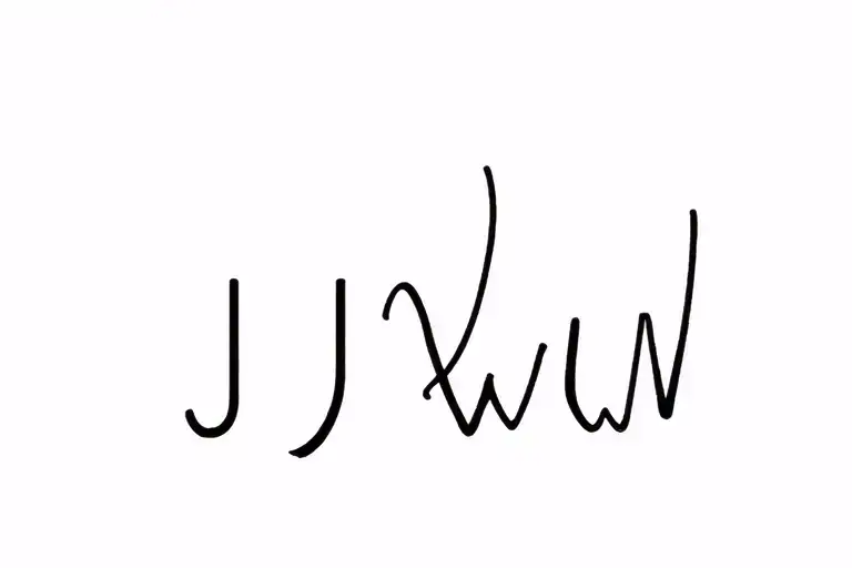 kids initials j l w tattoo design idea