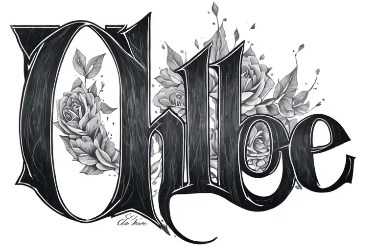 the name Chloe but no one can tell it's her name tattoo tattoo design idea