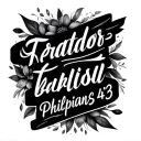 Bible verse Philippians 4:13 tattoo design idea