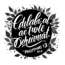 Bible verse Philippians 4:13 tattoo design idea