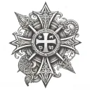 Templar Cross tattoo design idea