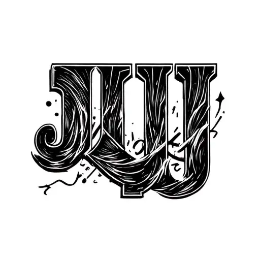 Computer, welding machine, letters JJ tattoo design idea