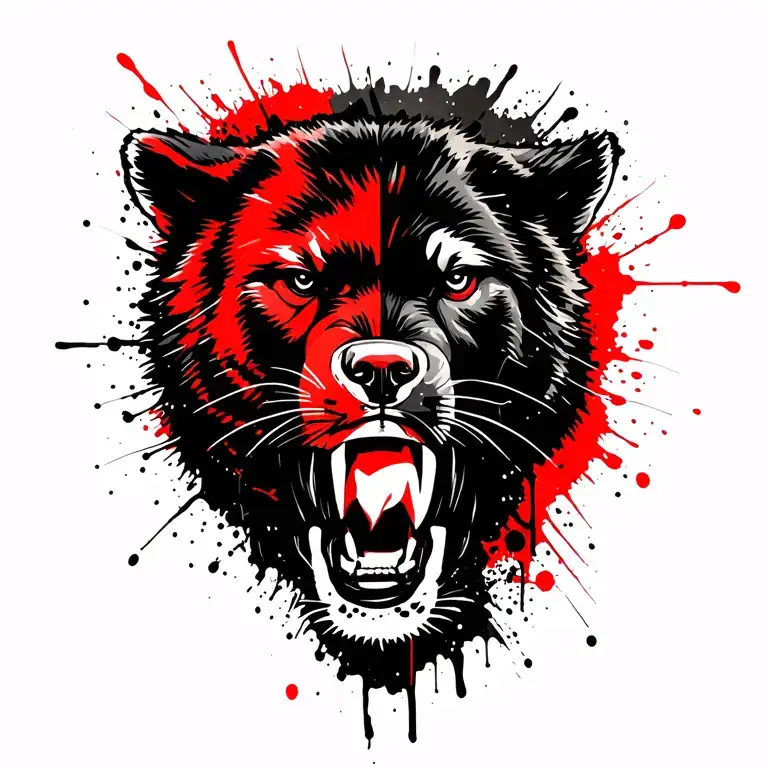chicago bears facing each other tattoo design idea
