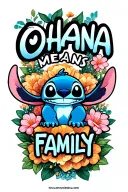 "OHANA MEANS FAMILY " Disneys Stich animation "Lilu and Stich" tattoo design idea