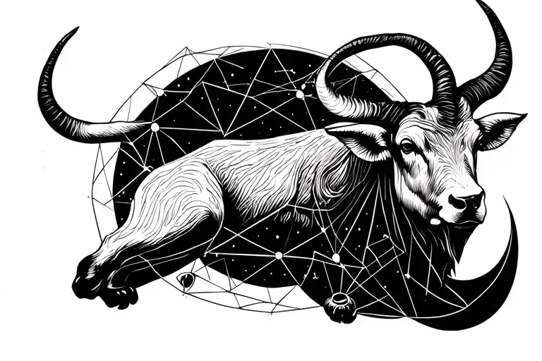taurus libra constellation tattoo design idea