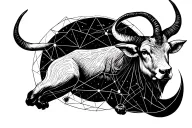 taurus libra constellation tattoo design idea