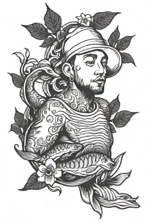 mac miller swimming album tattoo design idea