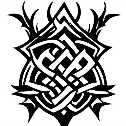 Celtic shield knot tattoo design idea