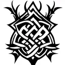 Celtic shield knot tattoo design idea