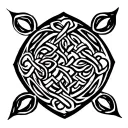 Celtic shield knot tattoo design idea