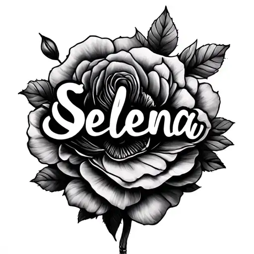 "Selena" anagram name tattoo tattoo design idea
