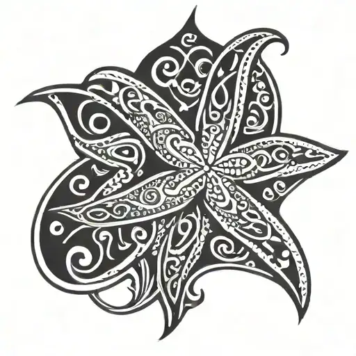 starfish  trampstamp design tattoo design idea