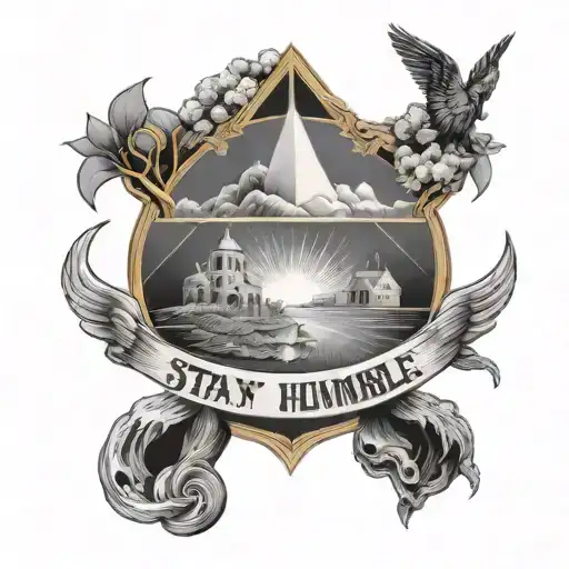 stay humble sacred future tattoo design idea