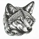 coyote tattoo design idea