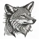 coyote tattoo design idea