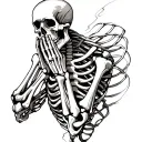 Praying Skeleton tattoo design idea