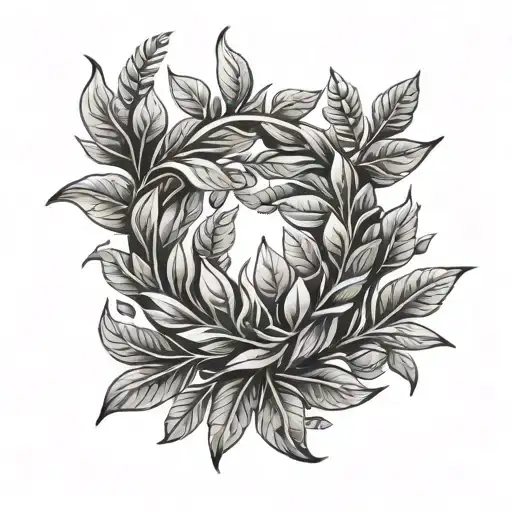 laurel wreath made entirely tattoo design idea