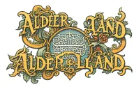 text "ALDERLAND" written across tattoo design idea