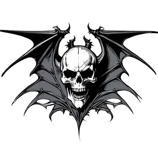 Deathbat tattoo design idea